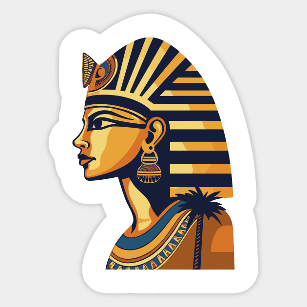 Historical background, Egyptian Elegance: Mythical Grandeur in Modern Context Sticker by FK